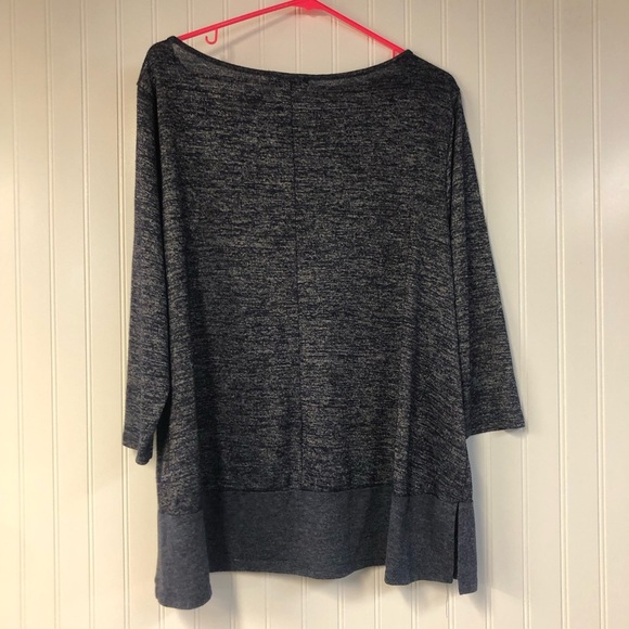 Lane Bryant Navy Blue Lightweight Knit 3/4 Sleeve Top Pullover 16/18 READ - Picture 4 of 4